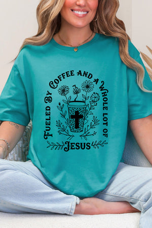 Black Coffee And A Whole Lotta Jesus Softstyle Adult T-Shirt