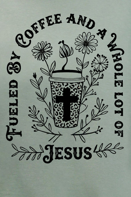 Black Coffee And A Whole Lotta Jesus Softstyle Adult T-Shirt