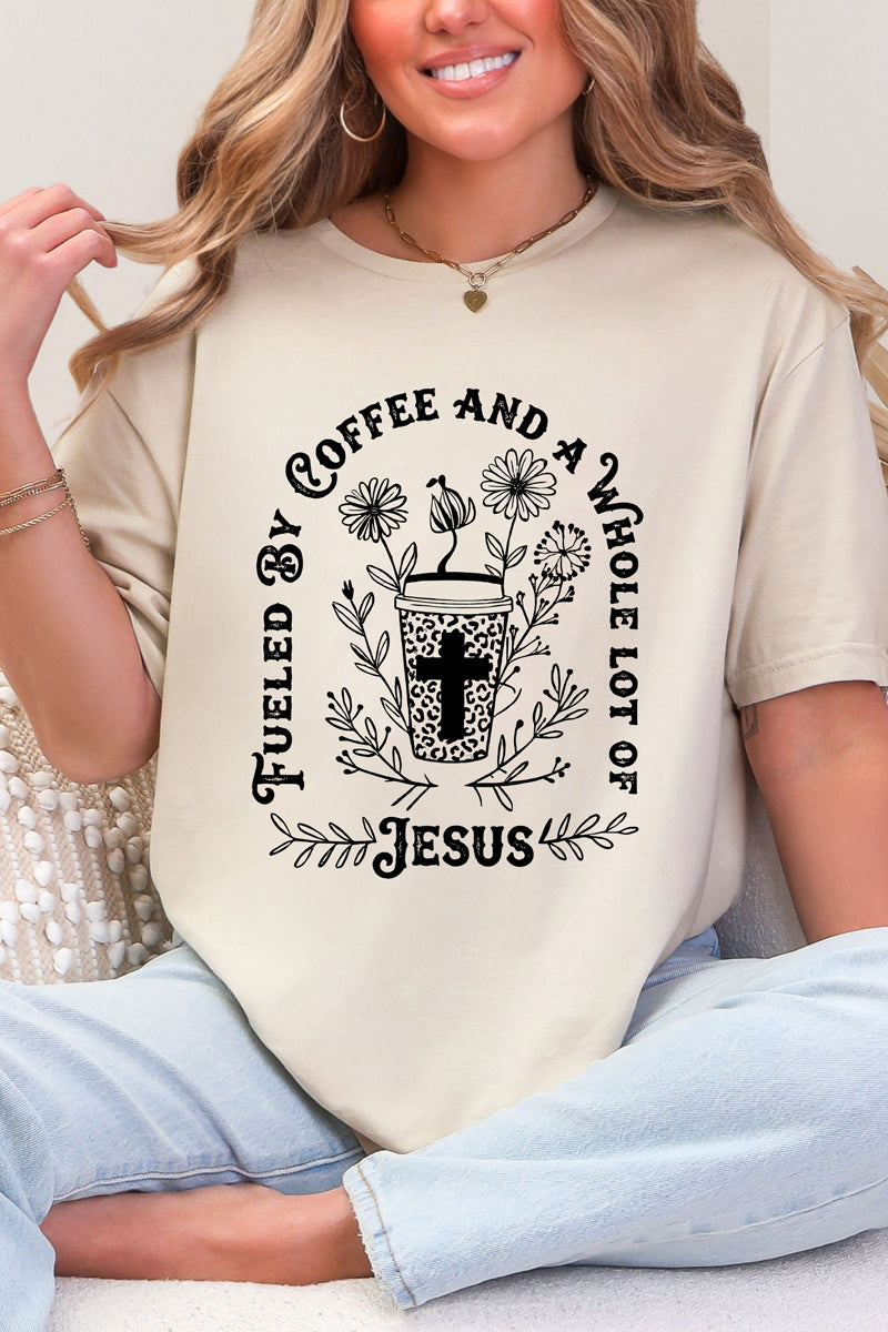 Black Coffee And A Whole Lotta Jesus Softstyle Adult T-Shirt