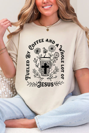 Black Coffee And A Whole Lotta Jesus Softstyle Adult T-Shirt