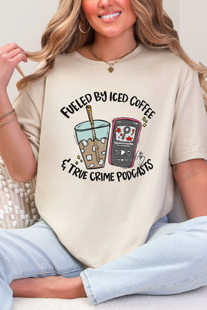 Iced Coffee & True Crime Softstyle Adult T-Shirt