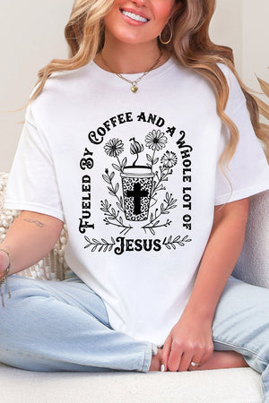 Black Coffee And A Whole Lotta Jesus Softstyle Adult T-Shirt