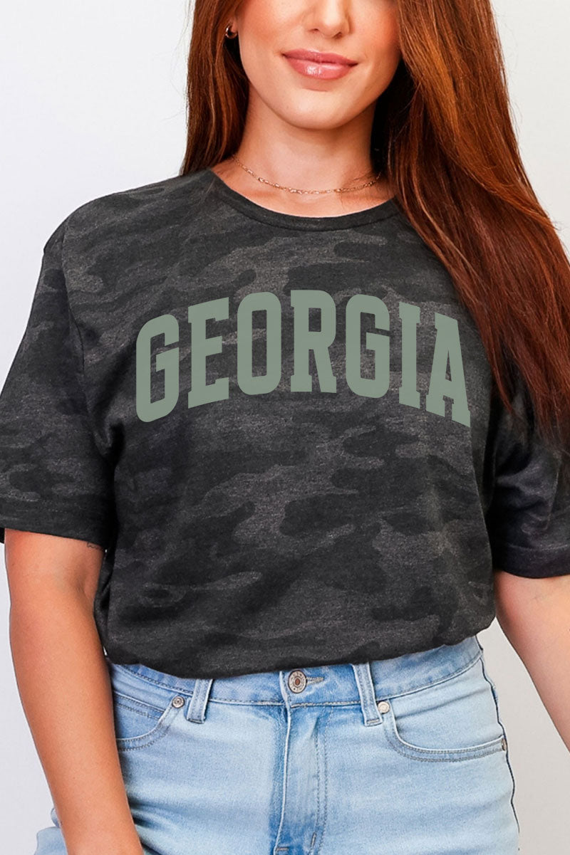 Green Arched Georgia Fine Jersey Tee