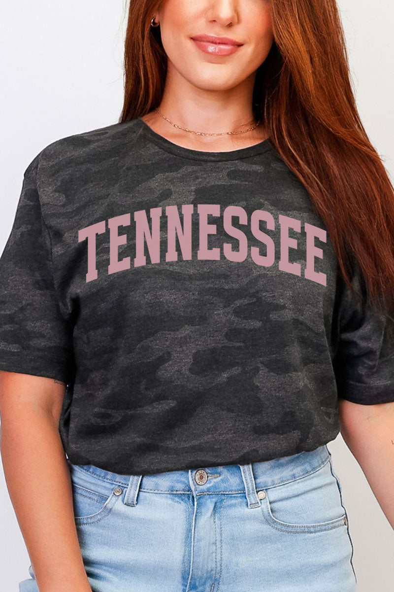 Pink Arched Tennessee Fine Jersey Tee