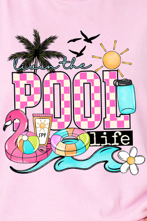 Livin The Pool Life Comfort Colors Cotton Tank Top