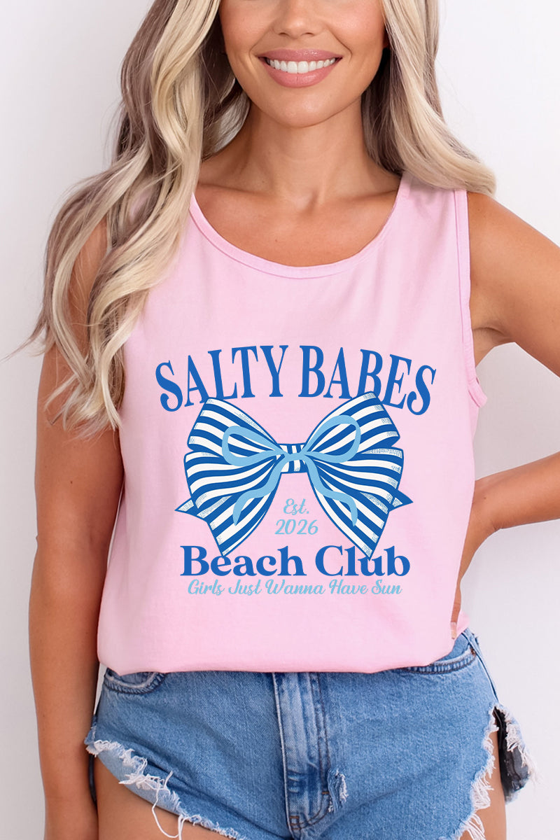 Blue Salty Babes Comfort Colors Cotton Tank Top