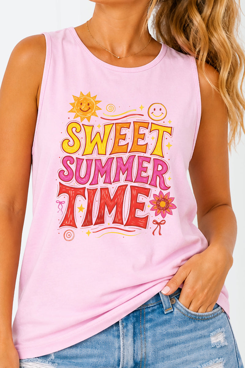 Golden Glow Sweet Summer Time Comfort Colors Cotton Tank Top