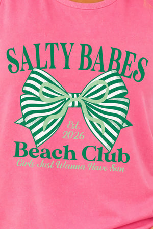 Green Salty Babes Comfort Colors Cotton Tank Top