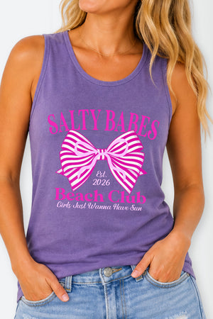 Pink Salty Babes Comfort Colors Cotton Tank Top