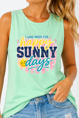 Made For Sunny Days Comfort Colors Cotton Tank Top