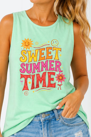 Golden Glow Sweet Summer Time Comfort Colors Cotton Tank Top