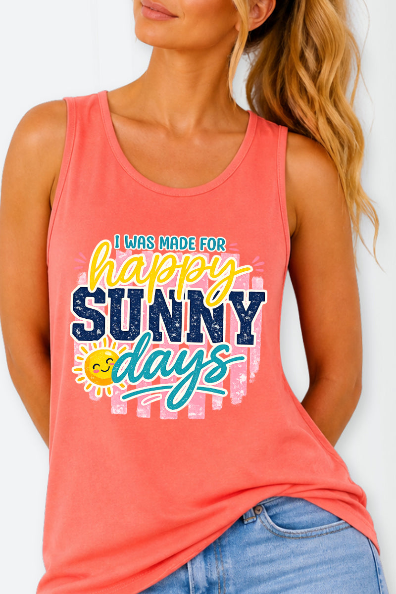 Made For Sunny Days Comfort Colors Cotton Tank Top