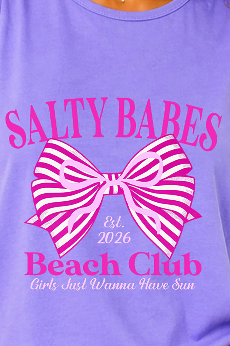 Pink Salty Babes Comfort Colors Cotton Tank Top