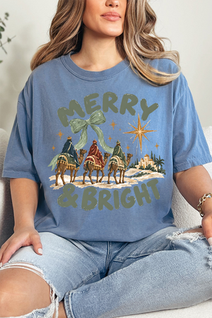Three Kings Merry & Bright Comfort Colors Adult Ring-Spun Cotton Tee