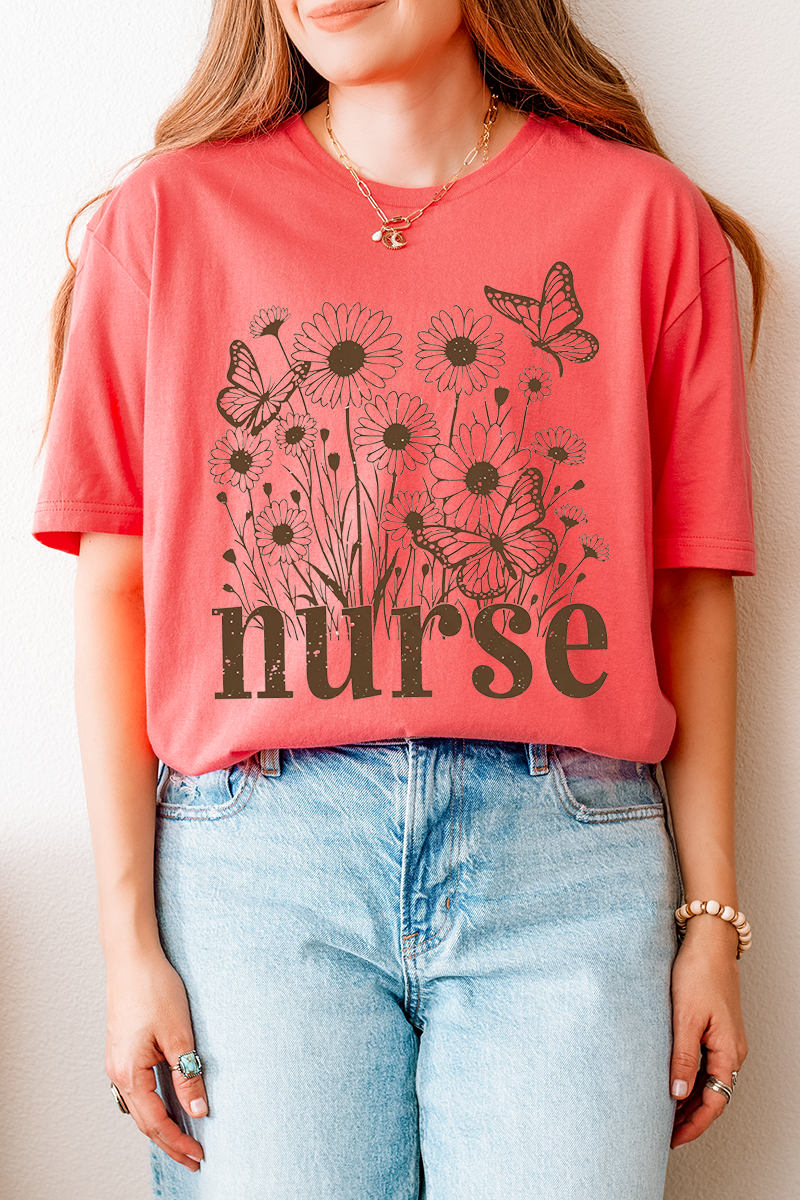 Wildflower Nurse Softstyle Adult T-Shirt