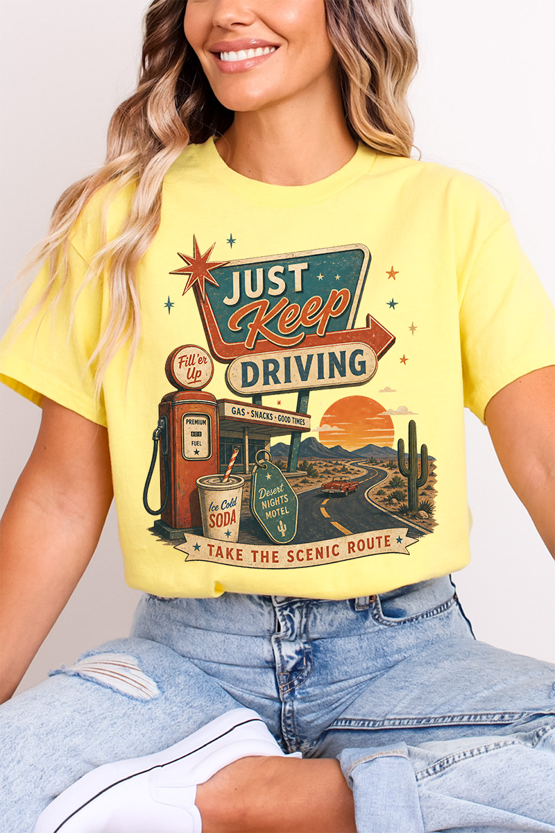 Just Keep Driving Softstyle Adult T-Shirt