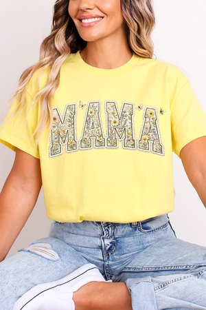 Buzzing Blooms Mama Softstyle Adult T-Shirt
