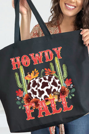 Desert Howdy Fall Canvas Jumbo Tote