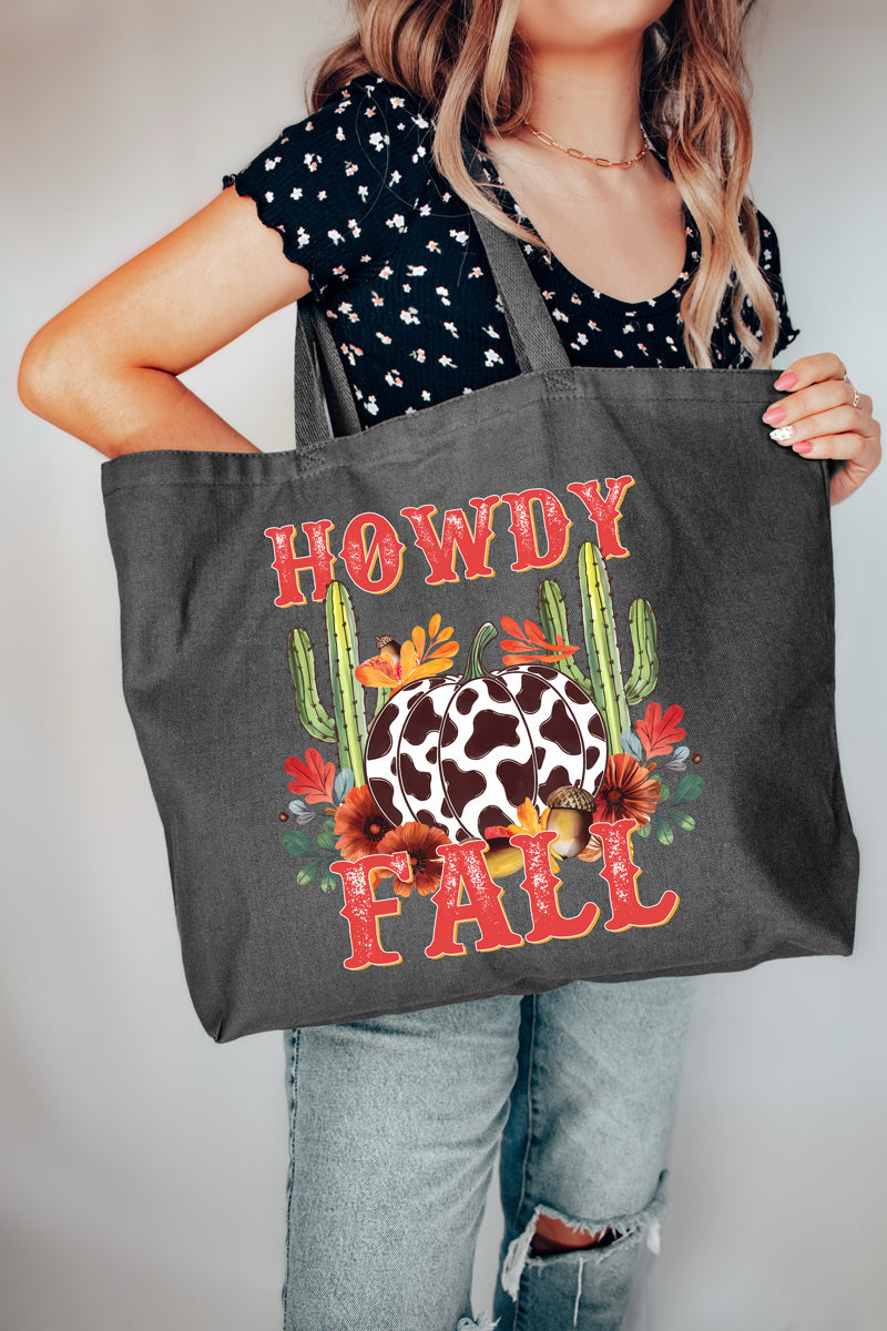 Desert Howdy Fall Canvas Jumbo Tote