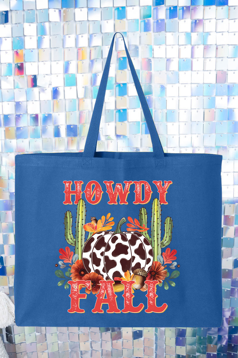 Desert Howdy Fall Canvas Jumbo Tote