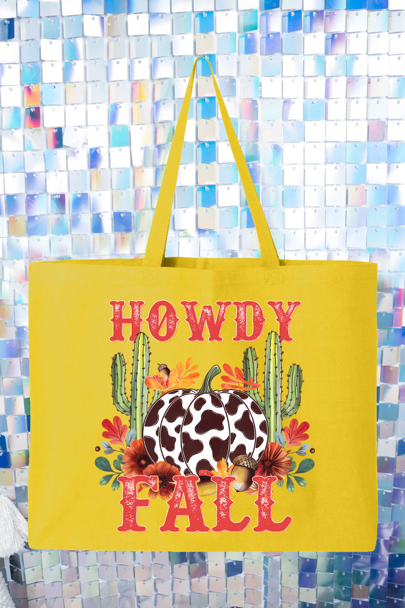 Desert Howdy Fall Canvas Jumbo Tote