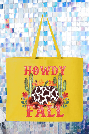 Desert Howdy Fall Canvas Jumbo Tote