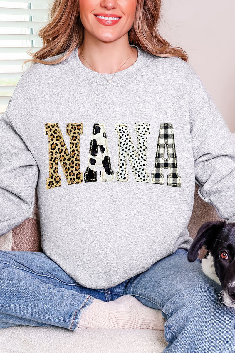 Pattern Play Nana Heavy Blend Crew Sweatshirt