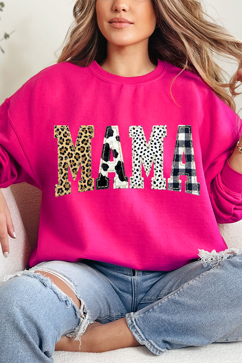 Pattern Play Mama Heavy Blend Crew Sweatshirt