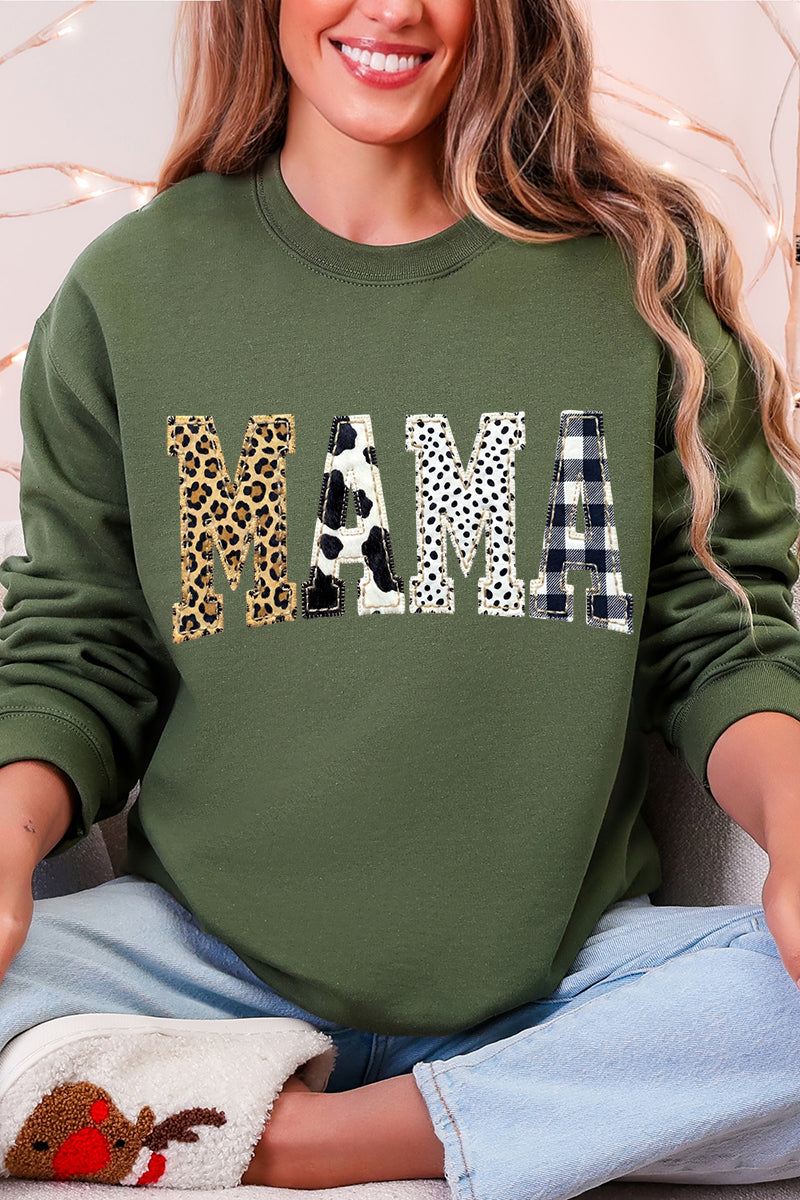 Pattern Play Mama Heavy Blend Crew Sweatshirt