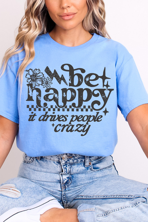 Black Be Happy Softstyle Adult T-Shirt