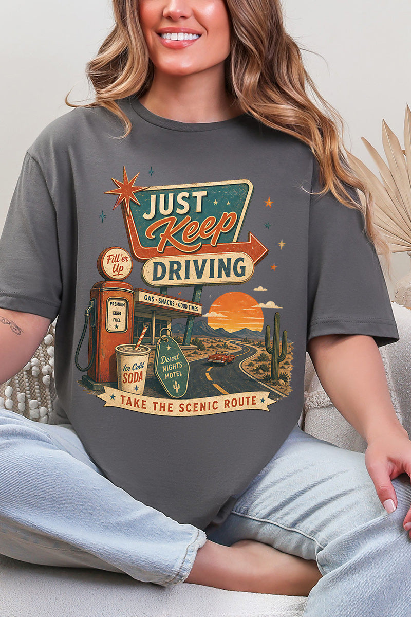 Just Keep Driving Softstyle Adult T-Shirt