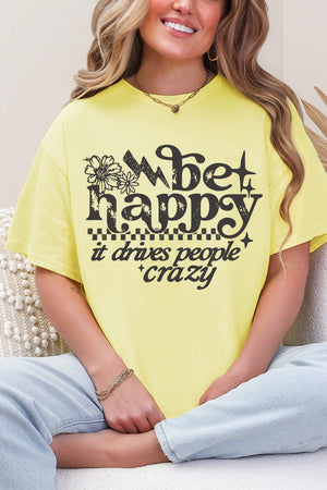 Black Be Happy Softstyle Adult T-Shirt