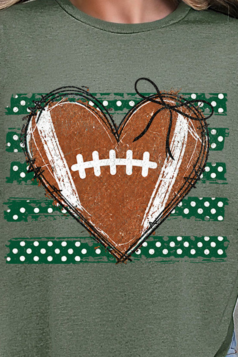 Green Football Sweetheart Softstyle Adult T-Shirt
