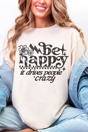 Black Be Happy Softstyle Adult T-Shirt