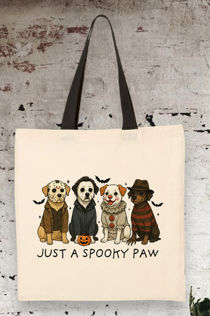 Just A Spooky Paw Medium Canvas Tote