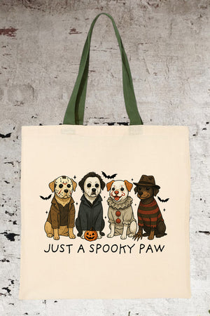 Just A Spooky Paw Medium Canvas Tote