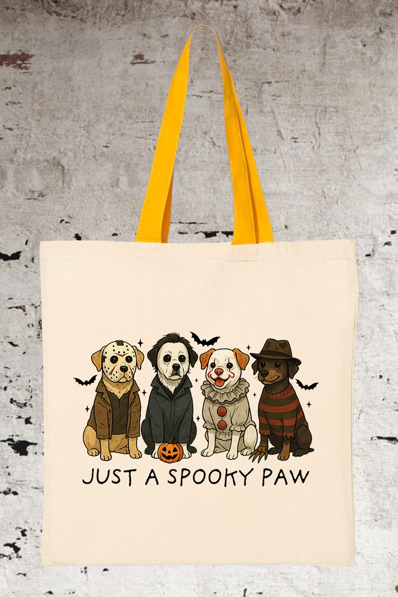 Just A Spooky Paw Medium Canvas Tote