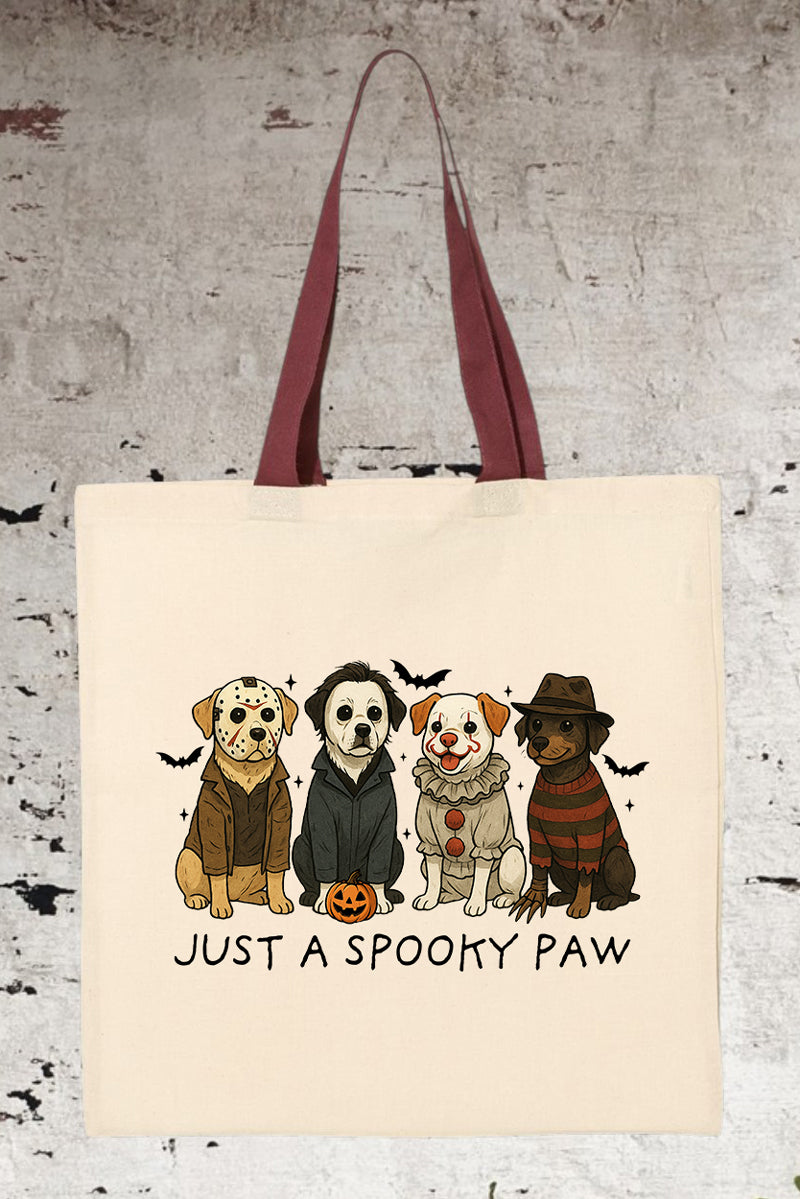 Just A Spooky Paw Medium Canvas Tote