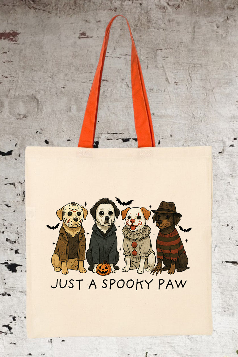 Just A Spooky Paw Medium Canvas Tote