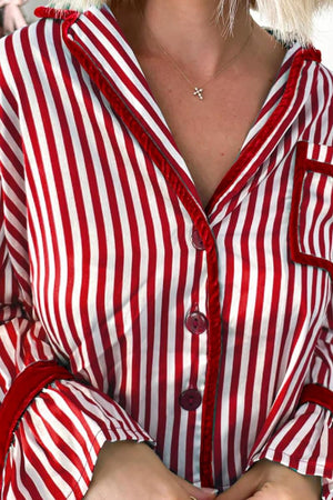 PREORDER! ETA 11/16 Candy Cane Lane Red Top and Pants Pajama Set **SHIPPING EXPECTED TO BEGIN ON DATE 11/16**