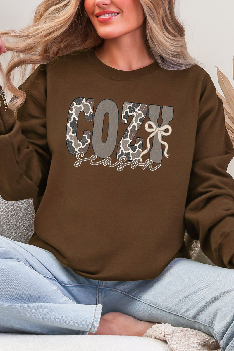 Camo Cozy Season Ecosmart Crewneck Sweatshirt