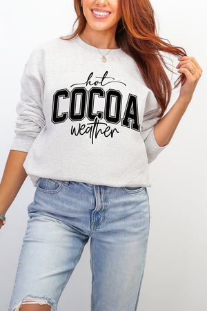 Hot Cocoa Weather Ecosmart Crewneck Sweatshirt