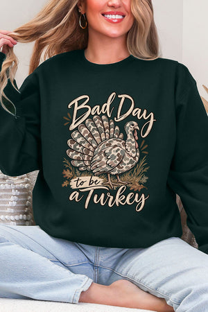 Bad Day Camo Turkey Ecosmart Crewneck Sweatshirt