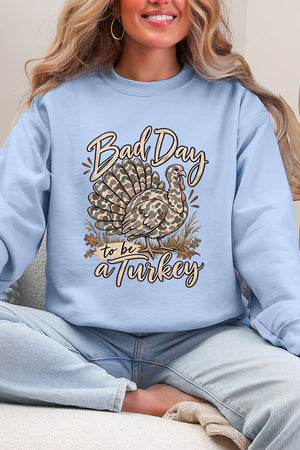 Bad Day Camo Turkey Ecosmart Crewneck Sweatshirt