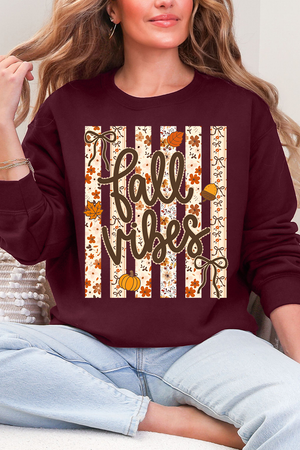 Cozy Coquette Fall Vibes Ecosmart Crewneck Sweatshirt