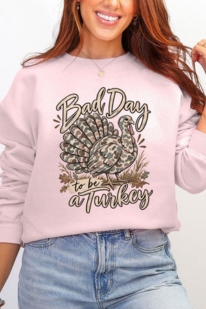 Bad Day Camo Turkey Ecosmart Crewneck Sweatshirt