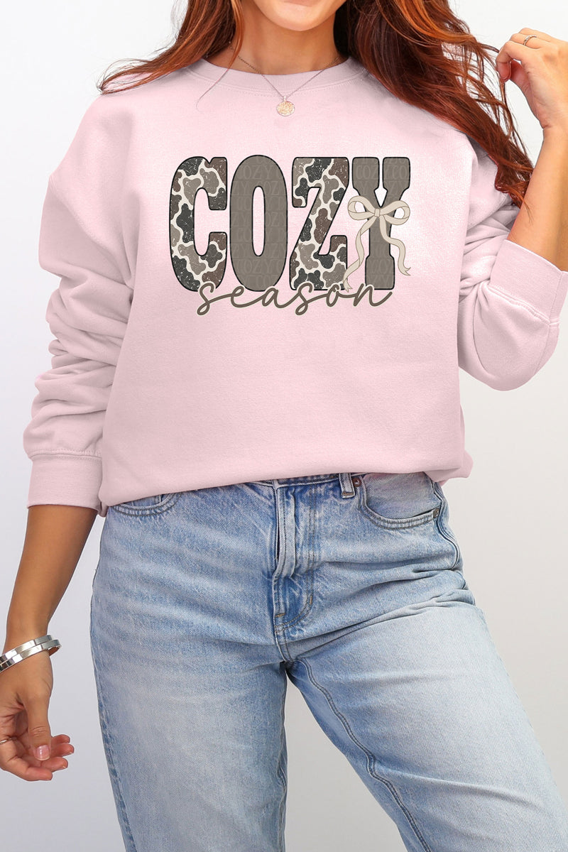 Camo Cozy Season Ecosmart Crewneck Sweatshirt