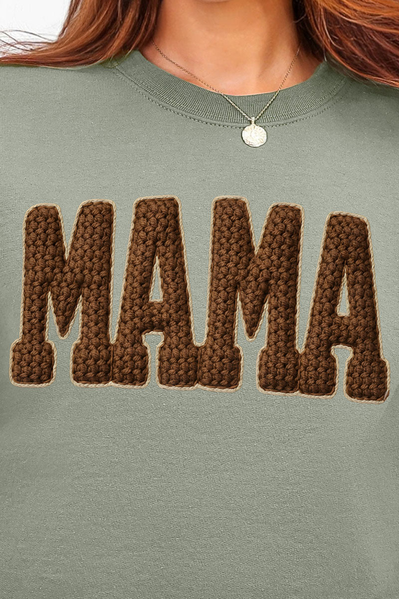 Brown Faux Threaded Mama Ready To Press DTF Transfer