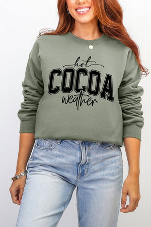 Hot Cocoa Weather Ecosmart Crewneck Sweatshirt