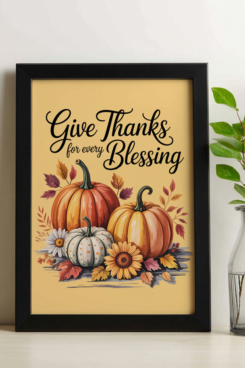 Autumn Give Thanks Ready To Frame Canvas Print